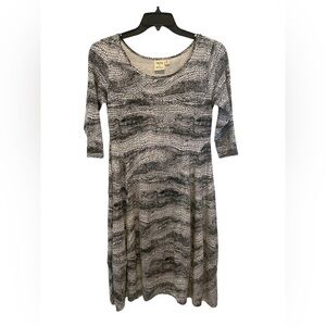 Truth + Style Black and Ivory Snakeskin Print Dress, NWOT, Size Small